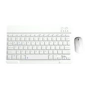 WRKEKC Clearance Bluetooth Keyboard \u0026 Mouse Portable BT Wireless Keyboard \u0026 Mouse for android PC Tablet White